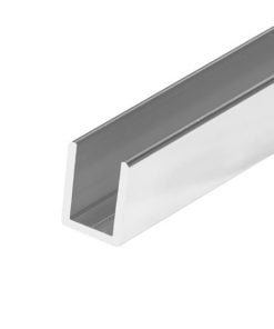 Moulure 9/16 x 3/4 en U chrome